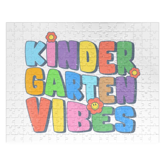 Kindergarten Vibes First Day Back to School Teache Jigsaw Puzzles