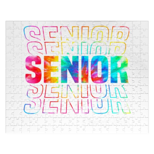 Tie Dye Senior 2023 Class Of 2023 Graduation Back Jigsaw Puzzles