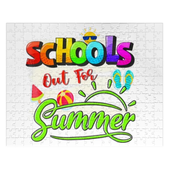 Schools Out For Summer Lover Funny Teacher Student Jigsaw Puzzles