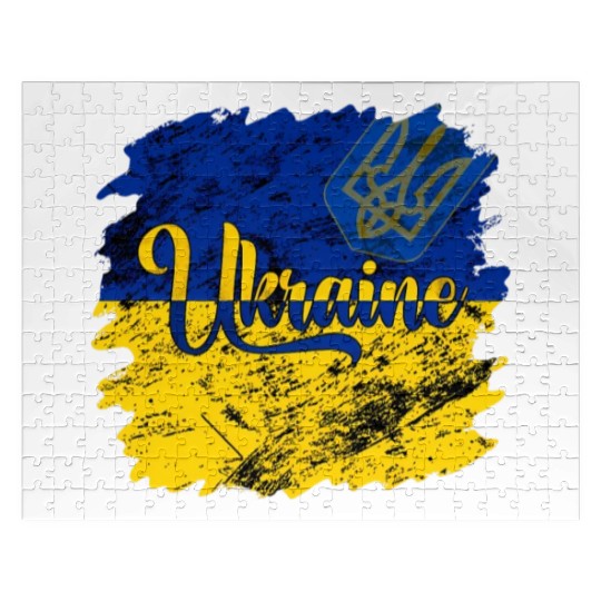 Ukraine Ukrainian Flag I Stand With Ukraine Pride Jigsaw Puzzles