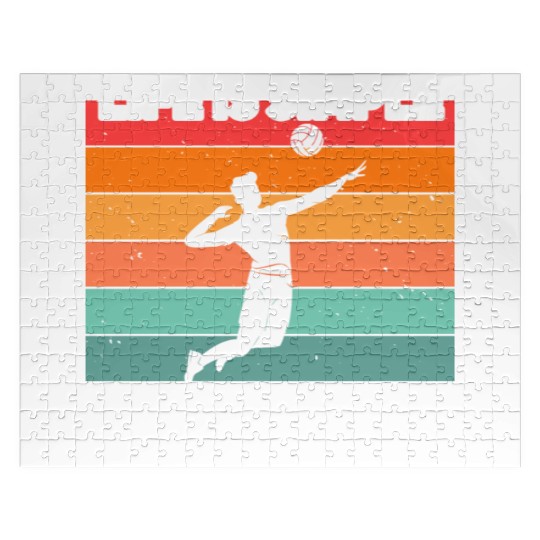 Volleyball Player Motif Jigsaw Puzzles