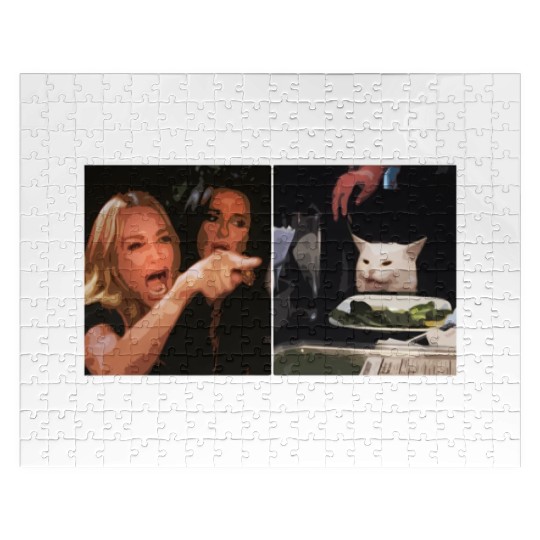 Yelling At A Cat Meme Jigsaw Puzzles