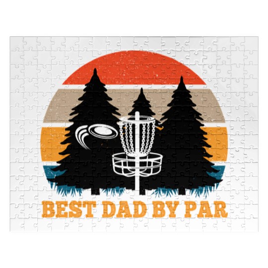Frisbee Golf Fathers Day Best Dad By Par Disc Golf Jigsaw Puzzles