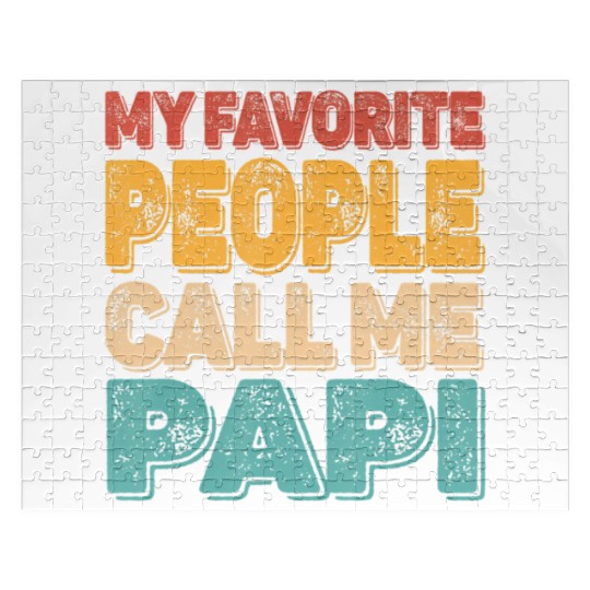 My Favorite People Call Me Papi Vintage Funny Dad Jigsaw Puzzles