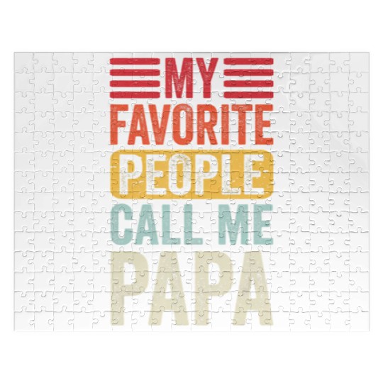 My Favorite People Call Me Papa Retro Funny Dad Fa Jigsaw Puzzles