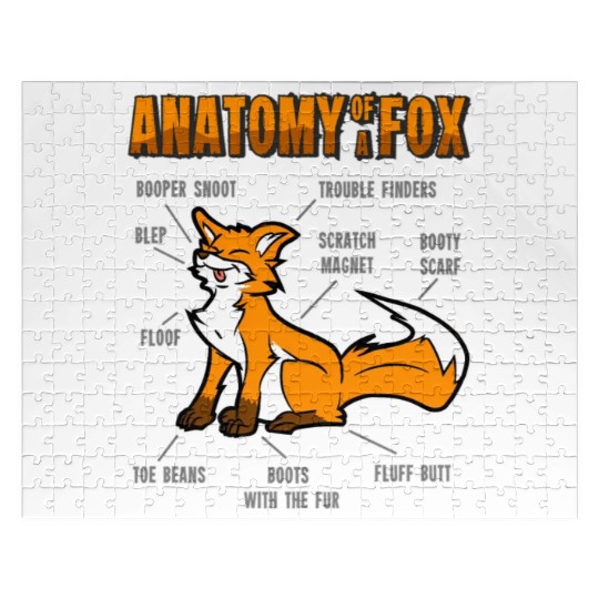 Anatomy Fox Furry Fursona Jigsaw Puzzles