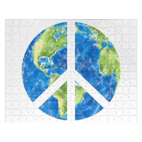 Peace On Earth World Peace Sign Jigsaw Puzzles