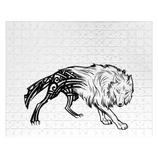Freki Geri Wolf Odin Wotan Nordic God Valhalla Jigsaw Puzzles