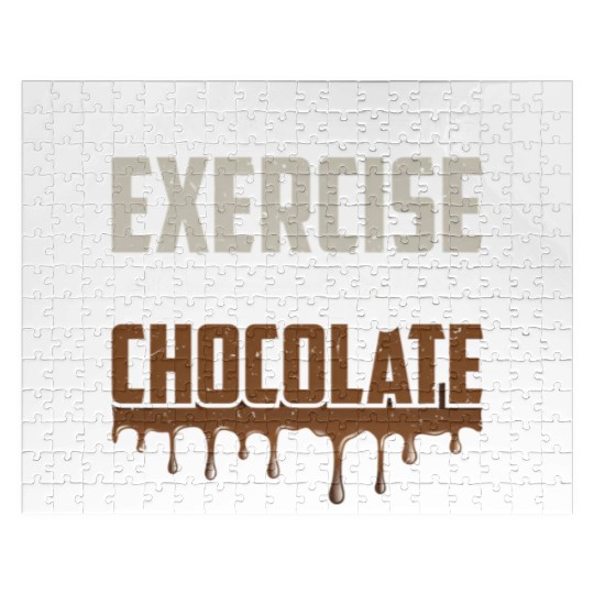 Will Exercise For Chocolate Workout Gym Fitness Jigsaw Puzzles