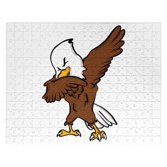 Dabbing American Bald Eagle Jigsaw Puzzles