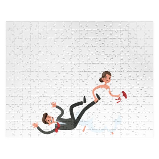 Bride And Groom Wedding Day Marriage Just Married Jigsaw Puzzles
