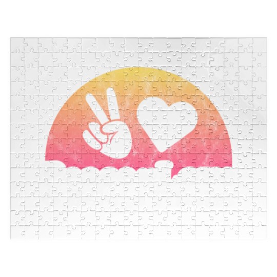 Peace Love And Beluga Whale Jigsaw Puzzles