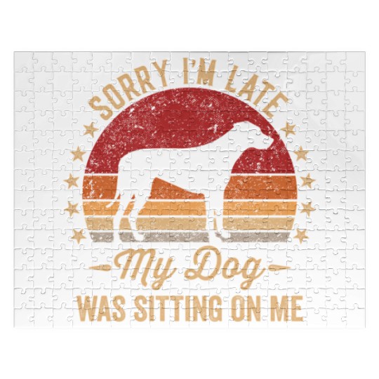 Sorry I'M Late My Dog Was Sitting On Me Rhodesian Jigsaw Puzzles