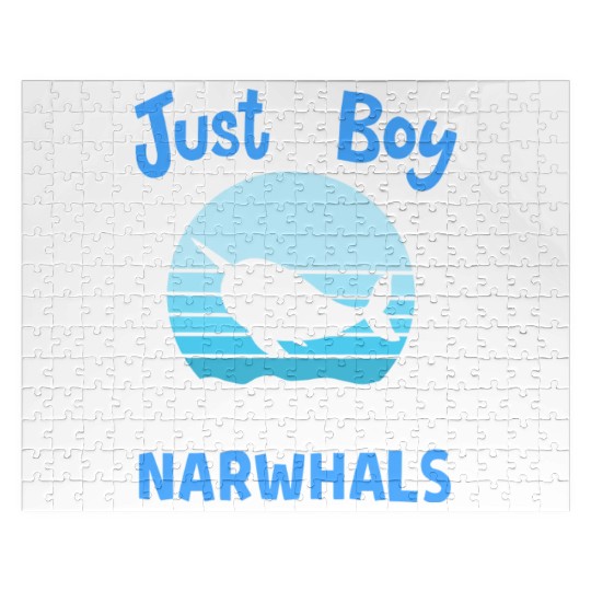 Narwhals Whales Narwhal Lover Retro Jigsaw Puzzles