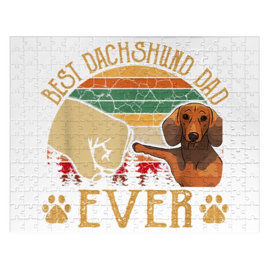Best Dachshund Dad Ever Jigsaw Puzzles