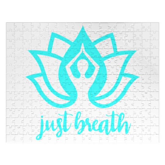 Just Breath Yoga Namaste Zen Lotus Jigsaw Puzzles