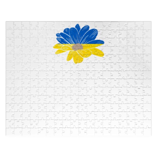 Ukraine Flag Sunflower Ukrainian Support Ukraine Jigsaw Puzzles
