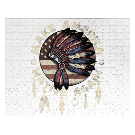 Make America Native Again Indigenous Peoples Day Jigsaw Puzzles