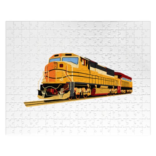 One Track Mind Train Engine Jigsaw Puzzles