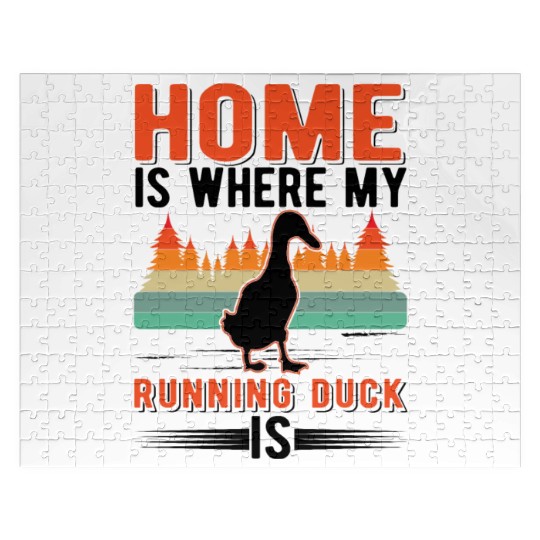 Home Is Where My Running Duck Jigsaw Puzzles