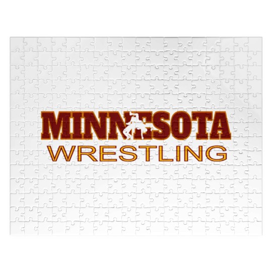 Minnesota Wrestling Freestyle Wrestler State Jigsaw Puzzles
