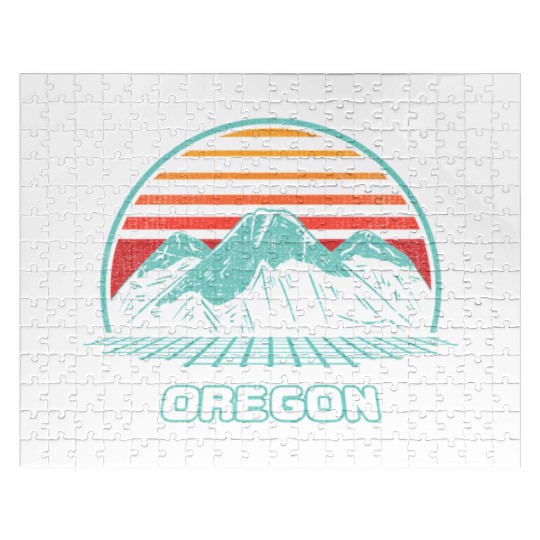 Oregon Mountain Hiking 80S Style Jigsaw Puzzles