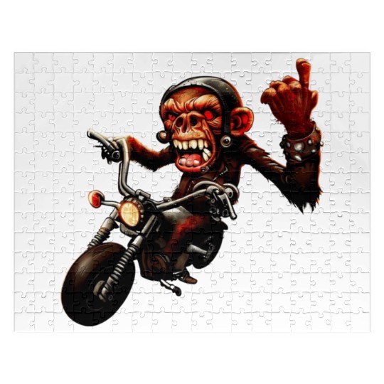 Zombie Raider Monkey Rockstar Jigsaw Puzzles