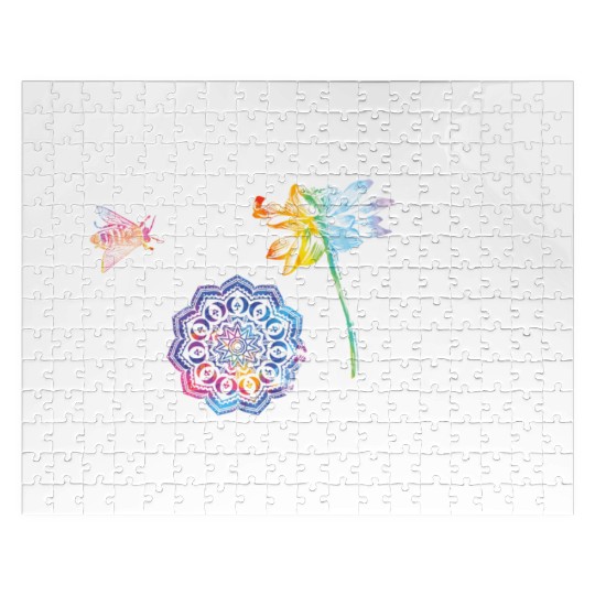 Namaste Love Lotus Bee Peace Meditation Jigsaw Puzzles