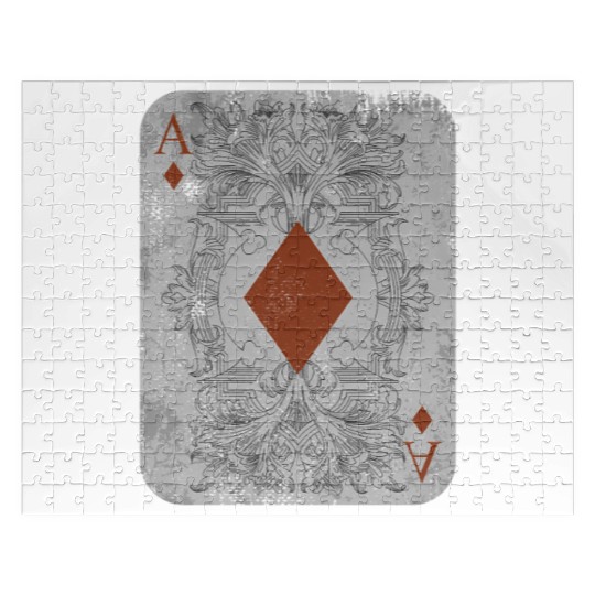 Poker Playing Cards Ace Of Diamonds Jigsaw Puzzles
