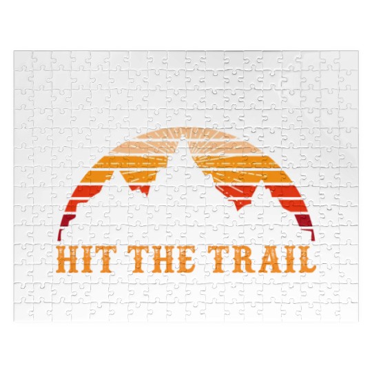 Hit the Trail Hiker Mountain Love Hiking Jigsaw Puzzles
