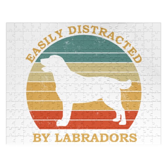 Labrador Lover Design Easily Distracted By Jigsaw Puzzles
