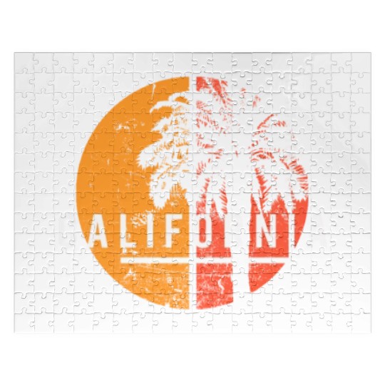 Huntington Beach California Cool Palm Tree Native Jigsaw Puzzles