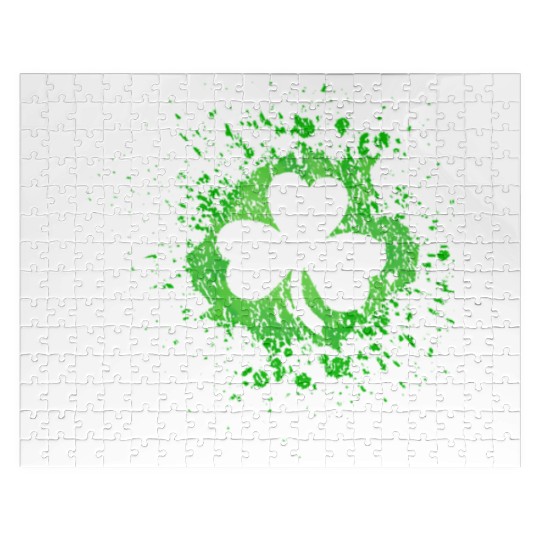 2-Sided Erin Go Bragh Shamrock Celtic Knot And Jigsaw Puzzles