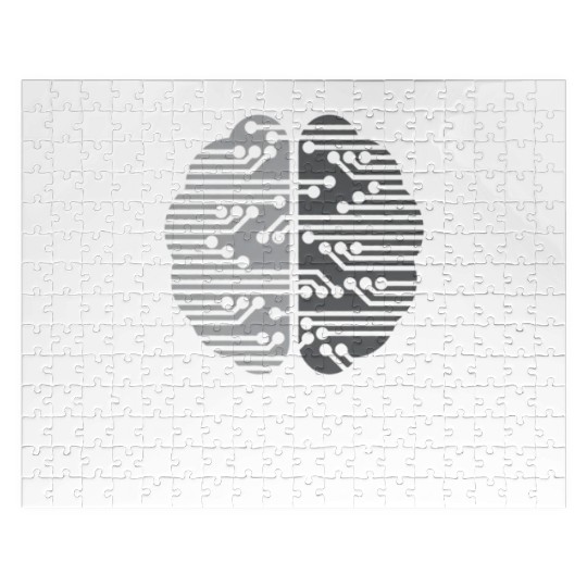 Computer Circuit Digital Brain Ai Neural Network Jigsaw Puzzles