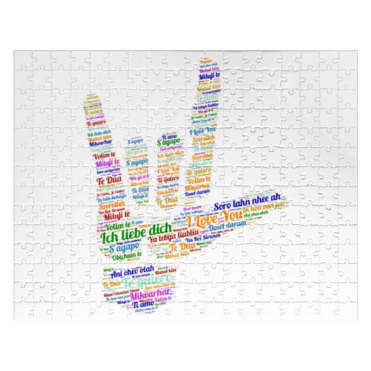 Asl Sign I Love You In 40 Different Languages Asl Jigsaw Puzzles