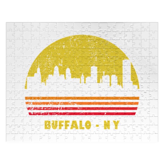 Sunset Buffalo Ny yline Jigsaw Puzzles