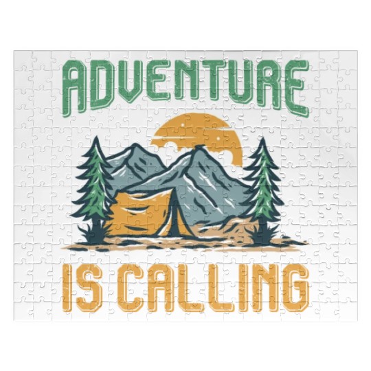 Adventure is calling Mountain lover Hiking Jigsaw Puzzles