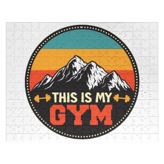 Mountain Fan This is my Gym Summit Sports Hiking Jigsaw Puzzles