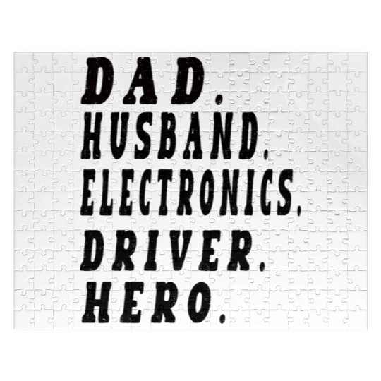 Father's day funny Dad Husband Electronics hero Jigsaw Puzzles
