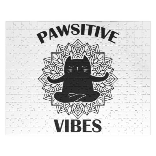 Pawsitive Vibes Positivity Meditation Mandala Jigsaw Puzzles