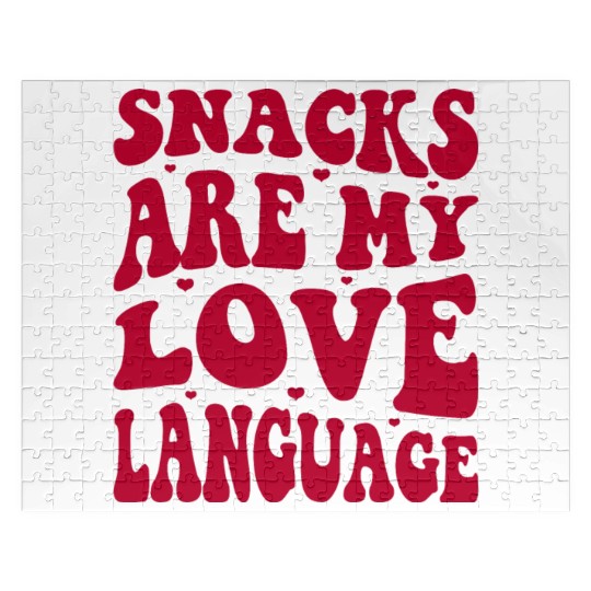 Snacks are my Love Language Funny Snack Lovers Jigsaw Puzzles