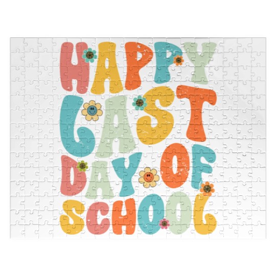 Groovy Happy Last Day of School Teacher Student Jigsaw Puzzles