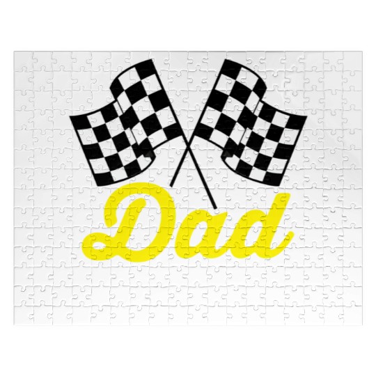 Dad Pit Crew For Racing Party Costume Jigsaw Puzzles