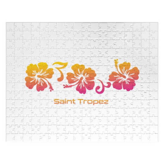 Saint Tropez Hibiscus Souvenir Vacation Jigsaw Puzzles