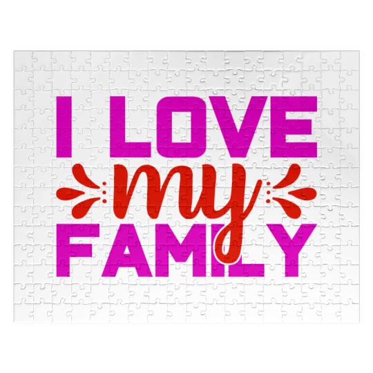 i love my family Jigsaw Puzzles