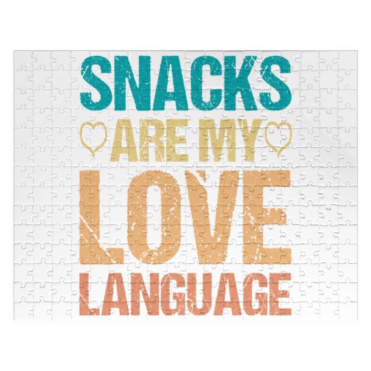 Snacks are my Love Language Funny Snack Lovers Jigsaw Puzzles