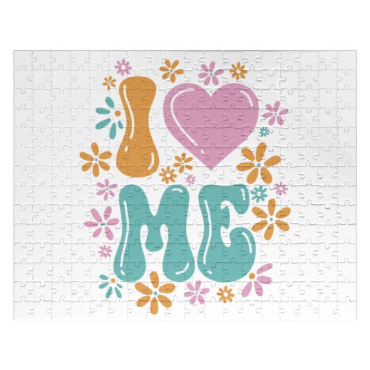 I Love Me Balloon Heart Decor Flower Floral Jigsaw Puzzles