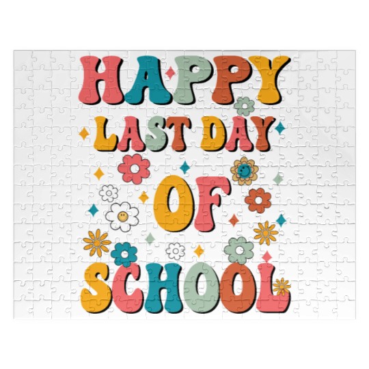 Happy Last Day Of School Teacher Women friend Jigsaw Puzzles