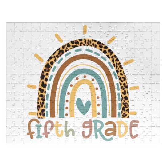Fifth Grade Rainbow Girls Boys Teacher Team Jigsaw Puzzles