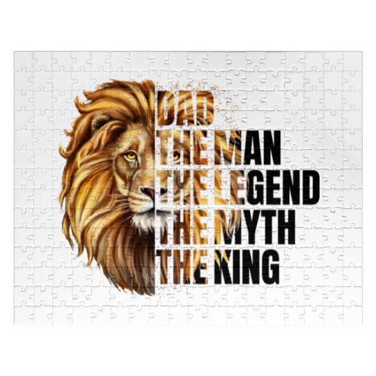 Dad the Man the Legend Leopard Lion Png Jigsaw Puzzles